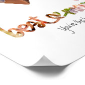 Beste Mama je Typografie Art 4 Herz gestreiftes Fo Poster (Ecke)