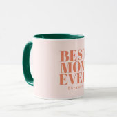 Beste Mama je Typografie individuell angepasst Tasse (Vorderseite Links)