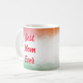 Beste Mama je Typografie Moderne Farbvorlage Kaffeetasse (Vorderseite Links)