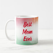 Beste Mama je Typografie Moderne Farbvorlage Kaffeetasse (Links)