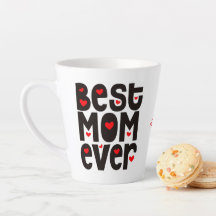 Beste Mama je Typografie Name Herz Red Black