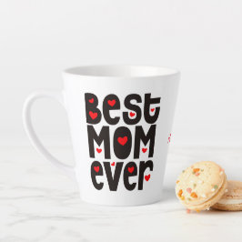 Beste Mama je Typografie Name Herz Red Black Milchtasse