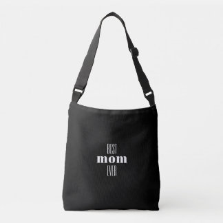 Beste Mama je typografische Black Tote Bag Tragetaschen Mit Langen Trägern