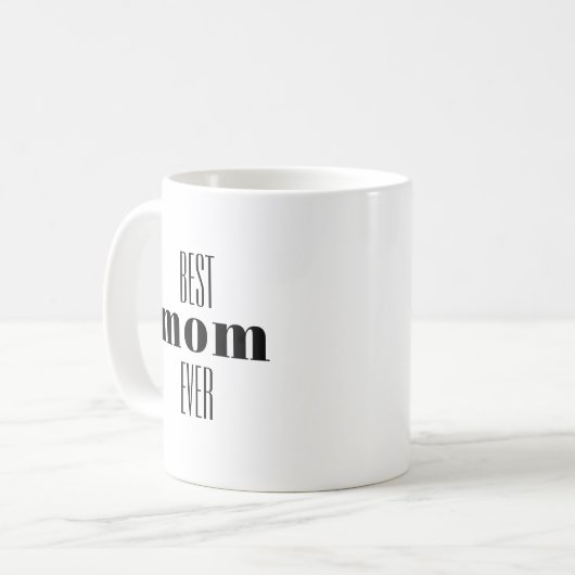 Beste Mama je typografische Tasse (Vorderseite Links)