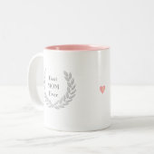Beste Mama je und Silberlaurel Wreath Zweifarbige Tasse (Vorderseite Links)
