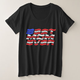 Beste Mama je US-Flagge Große Größe T-Shirt