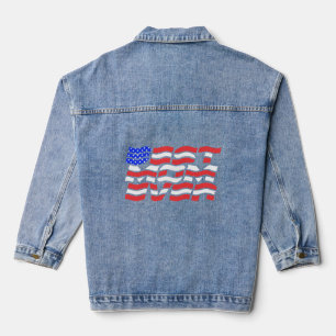 Beste Mama je US-Flagge Jeansjacke