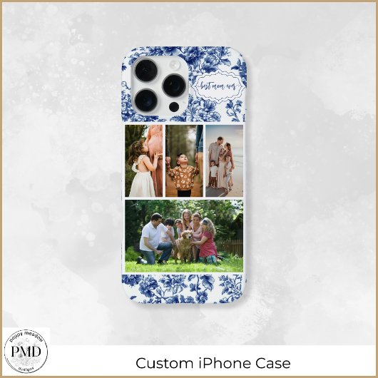 Beste Mama je Vier Foto Blumenschmuck iPhone Hülle