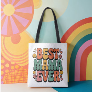 Beste Mama je Vintag Retro-Drehbuch Mutter Tag Tasche