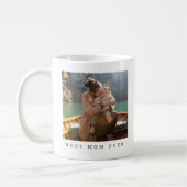 Beste Mama je Vollständiges Foto bearbeitbar Perso Kaffeetasse (Links)