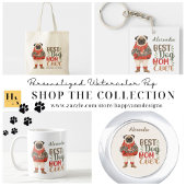 Beste Mama je Wasserfarbe Mops Name hinzufügen Kaffeetasse