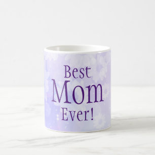 Beste Mama je! Weichviolette Blüten Kaffeetasse