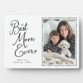 Beste Mama je Whimsical Script 1 Foto Fotoplatte (Vorderseite)