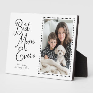 Beste Mama je Whimsical Script 1 Foto Fotoplatte