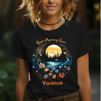 Beste Mama je Whimsigoth Naturei Wildblumen T-Shirt