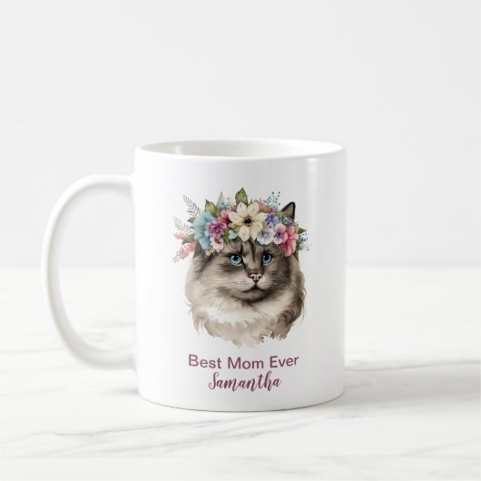 Beste Mama je Whimsikkatze Kaffeetasse (Links)
