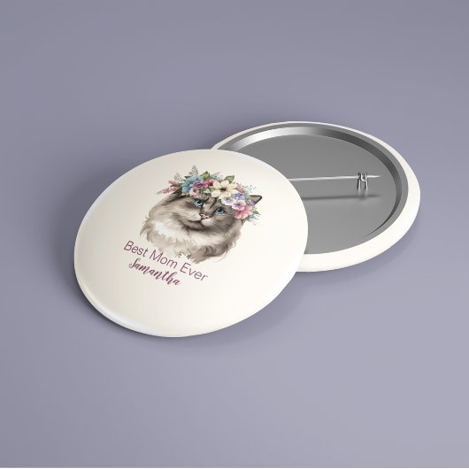 Beste Mama je Whimsisches Aquarell Button