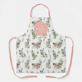 Beste Mama je Wild Blume Ei Feather Schürze (Vorderseite)