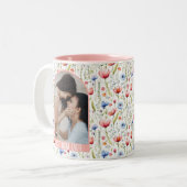 Beste Mama je Wildblume Arch Foto Tasse (Vorderseite Links)