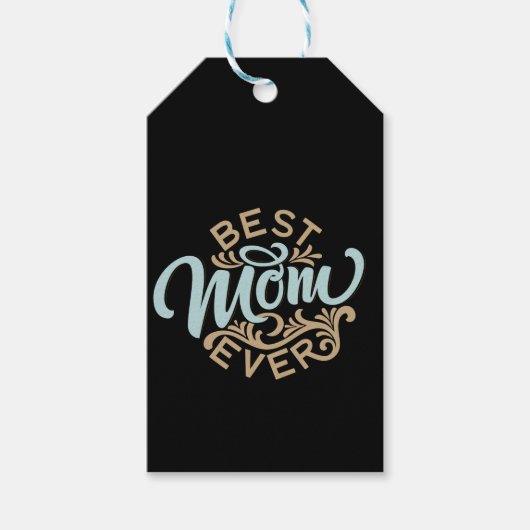 Beste Mama je Word Art Geschenkanhänger (Vorderseite)