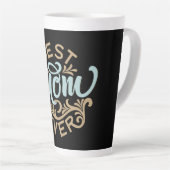 Beste Mama je Word Art Latte Tasse (Rechte Ecke)
