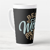 Beste Mama je Word Art Latte Tasse (Linke Ecke)