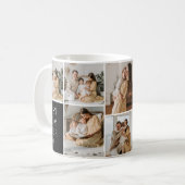 Beste Mama je Zeitraum. Elegantes modernes 9-Foto Kaffeetasse (Vorderseite Links)