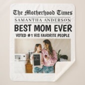 Beste Mama je Zeitung Individuelle Name & Foto Sherpadecke (Vorderseite)
