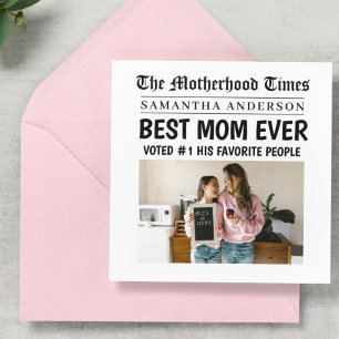 Beste Mama je Zeitung Personalisiert Name & Foto