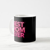 Beste Mama je Zitat Butterfly Pink Kaffeetasse (Vorderseite Links)