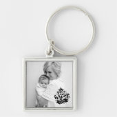 Beste Mama je Zitat Foto-Overlay Keycha Schlüsselanhänger (Vorne)