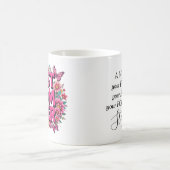 Beste Mama je Zitat Schmetterlinge rosa Blume Kaffeetasse (Mittel)