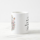 Beste Mama je Zitat Schmetterlinge Schöne Blume Kaffeetasse (Mittel)