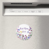Beste Mama je Zitat Sommergarten Blume Magnet (In Situ (Geschirrspüler))