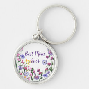 Beste Mama je Zitat Sommergarten Blume Schlüsselan Schlüsselanhänger