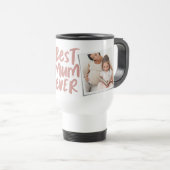 Beste Mama je zwei Foto trendige Rose Muttertag Reisebecher (VorderseiteRechts)