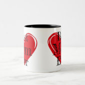 Beste Mama je Zweifarbige Tasse (Mittel)
