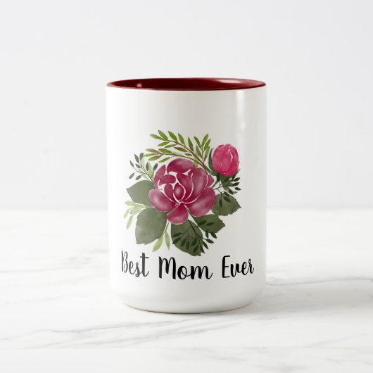 Beste Mama je Zweifarbige Tasse (Mittel)