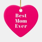 Beste Mama Jeden heißen rosa, moderne Typografie Keramik Ornament (Hinten)