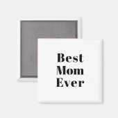Beste Mama Jeden Schwarz-weißen modernen Typografi Magnet (Vorderseite/Rückseite)