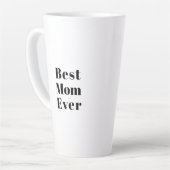 Beste Mama Jeden Schwarz-weißen modernen Typografi Milchtasse (Linke Ecke)