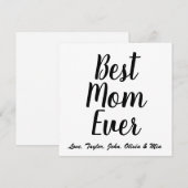 Beste Mama Jeden Schwarz-weißen Skript stilvoll Einladung (Vorne/Hinten)