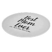 Beste Mama Jeden schwarz-weißen Text eines benutze Schneidebrett (Ecke)