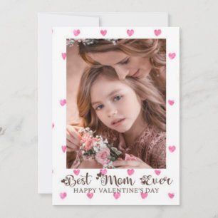 Beste Mama Jeden Valentinstag Herz Foto Rosa Ho Feiertagskarte