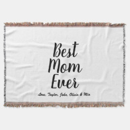 Beste Mama Jederzeit Schwarz-weißes, benutzerdefin Decke