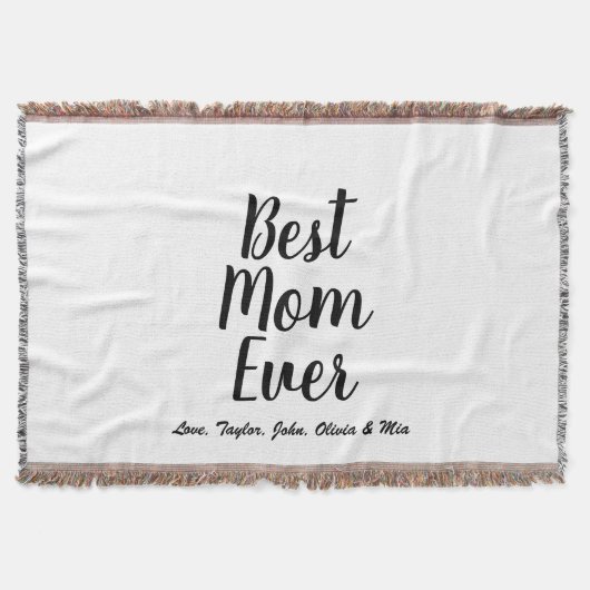 Beste Mama Jederzeit Schwarz-weißes, benutzerdefin Decke (Vorderseite)