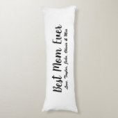 Beste Mama Jedes Schwarz-weiße benutzerdefinierte Seitenschläferkissen (Vorderseite Vertikal)