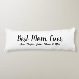 Beste Mama Jedes Schwarz-weiße benutzerdefinierte Seitenschläferkissen