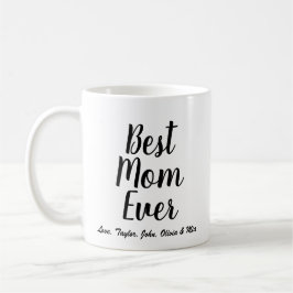 Beste Mama Jedes schwarze benutzerdefinierte Skrip Kaffeetasse