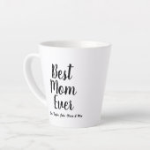 Beste Mama Jedes schwarze benutzerdefinierte Skrip Milchtasse (Linke Ecke)